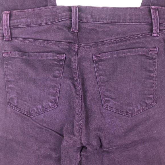 J Brand Women’s Super Skinny Dark Plum Purple Classic Denim Tight Zip Fly Jeans - Picture 10 of 16